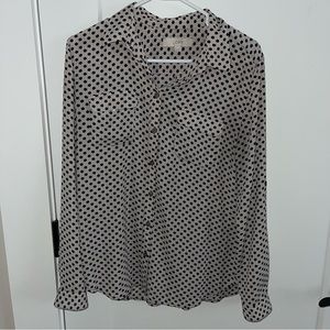 LOFT POLK A DOT BLOUCE SHIRT